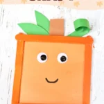Spookley the square pumpkin crafts that uses orange popsicle sticks, green and orange construction paper, and googly eyes to make a square pumpkin