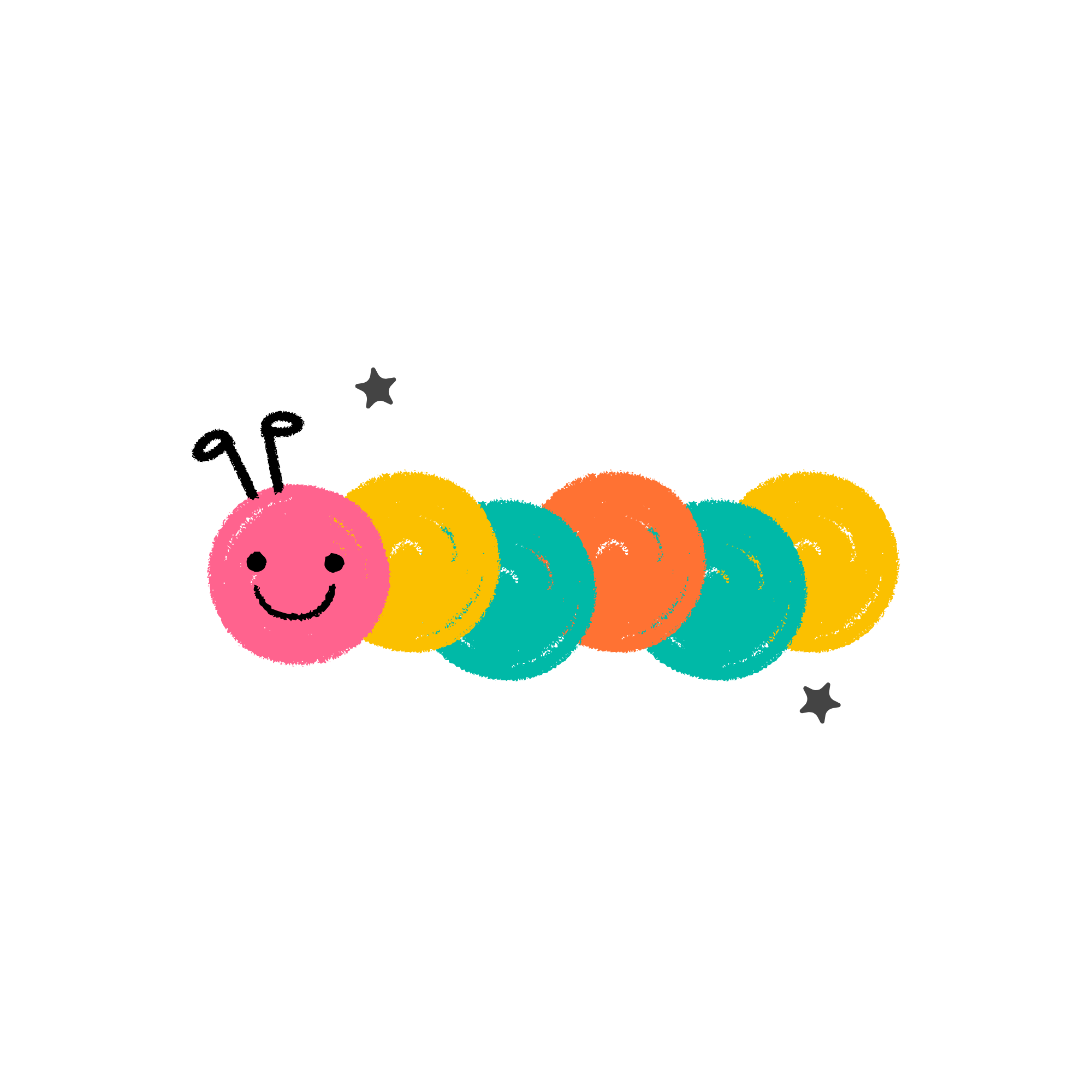 a caterpillar logo for preschool and playtime