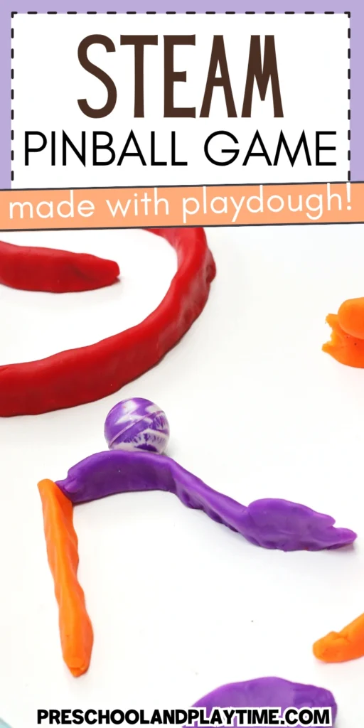 playdough pinball - a pinball game made out of playdough with a marble