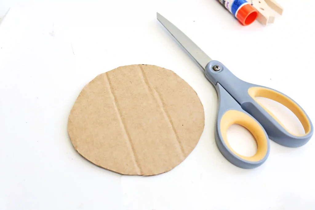 cardboard cut into a circle