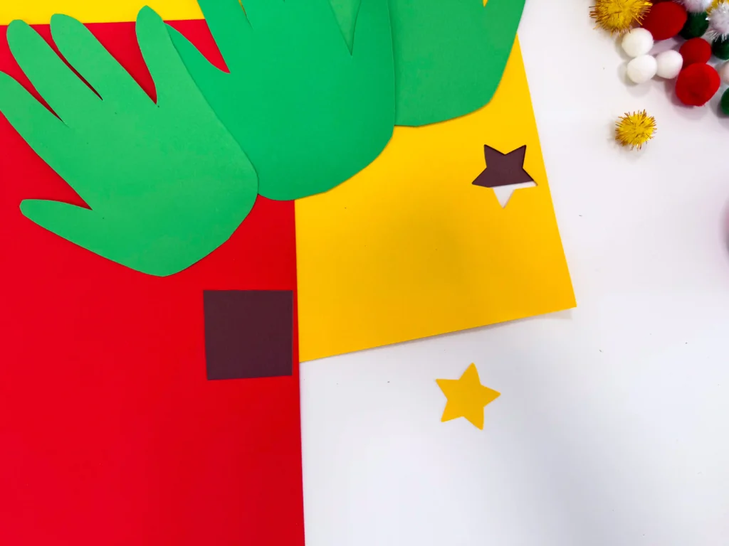 a star cut out of yellow construction paper