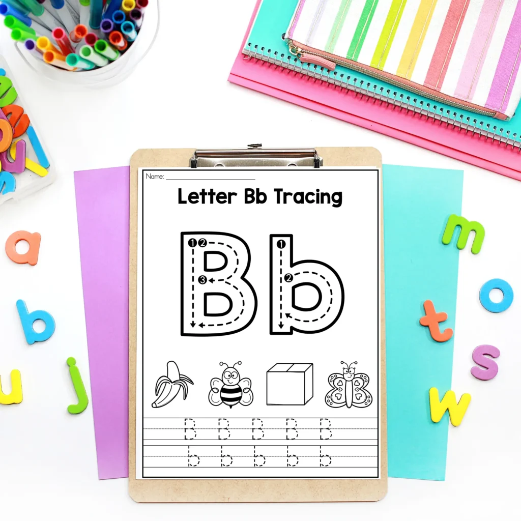 worksheets to practice the letter b