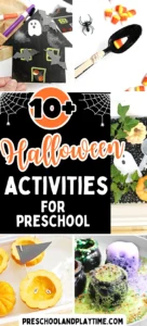 a collage of Halloween Activities For Preschoolers