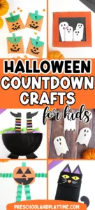 a collage of Halloween Countdown Crafts