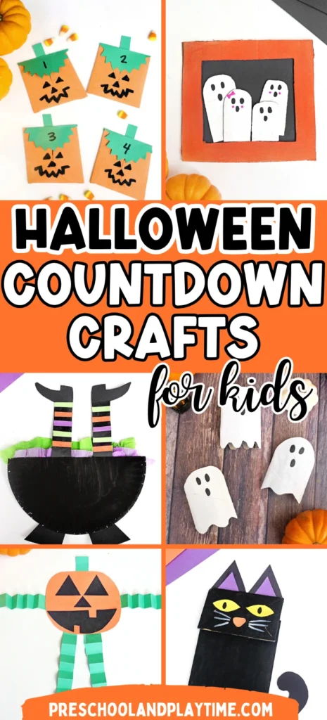 a collage of Halloween Countdown Crafts