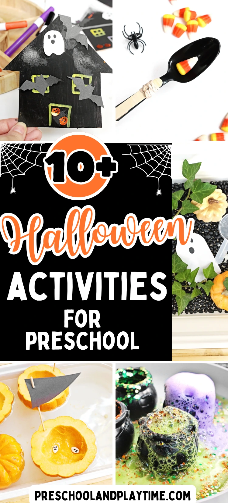 a collage of Halloween Activities For Preschoolers
