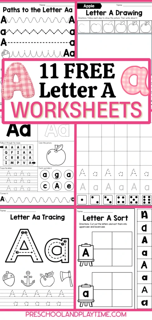 worksheets that focus on the letter a