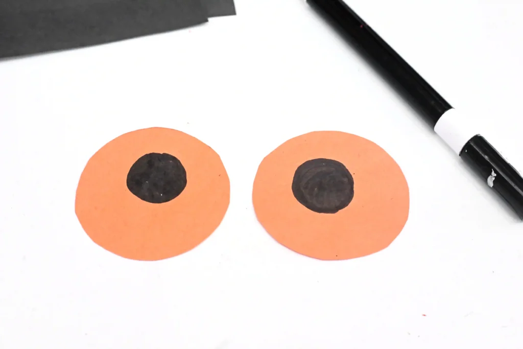 orange construction paper eyes