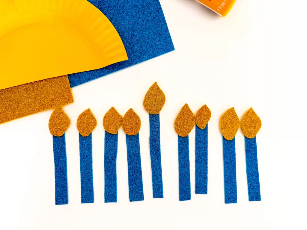 candles cut out of glitter paper