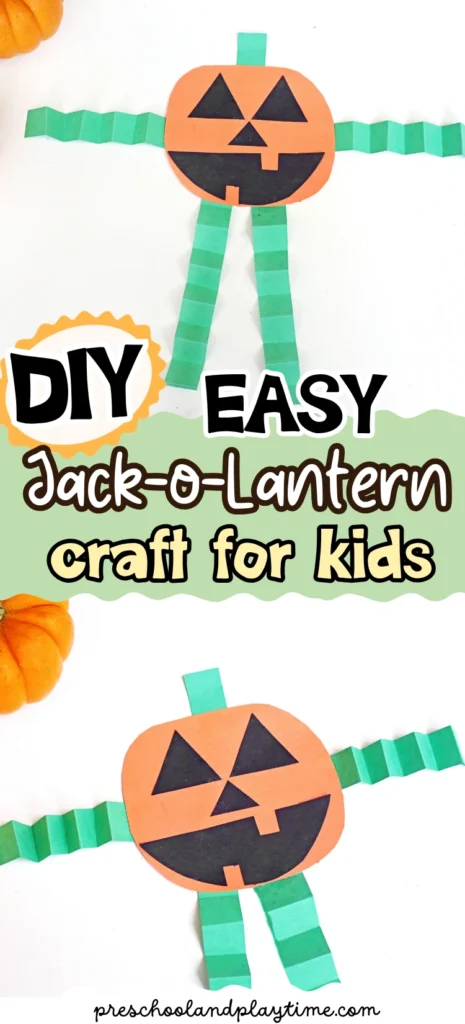 Jack-O-Lantern Craft made out of construction paper