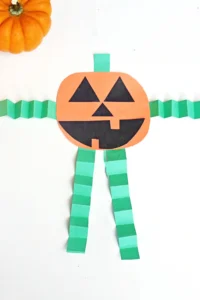 Jack-O-Lantern Craft made out of construction paper