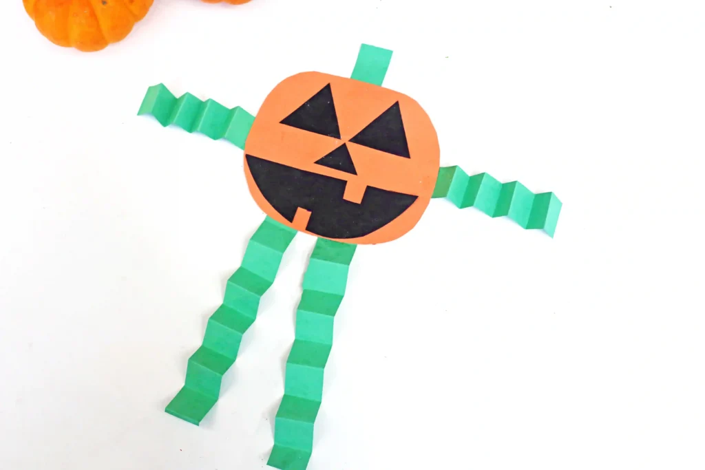 Jack-O-Lantern Craft made out of construction paper