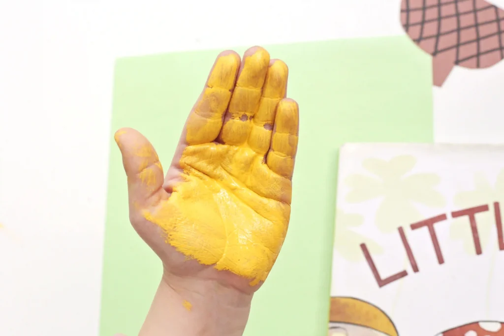 a hand painted yellow
