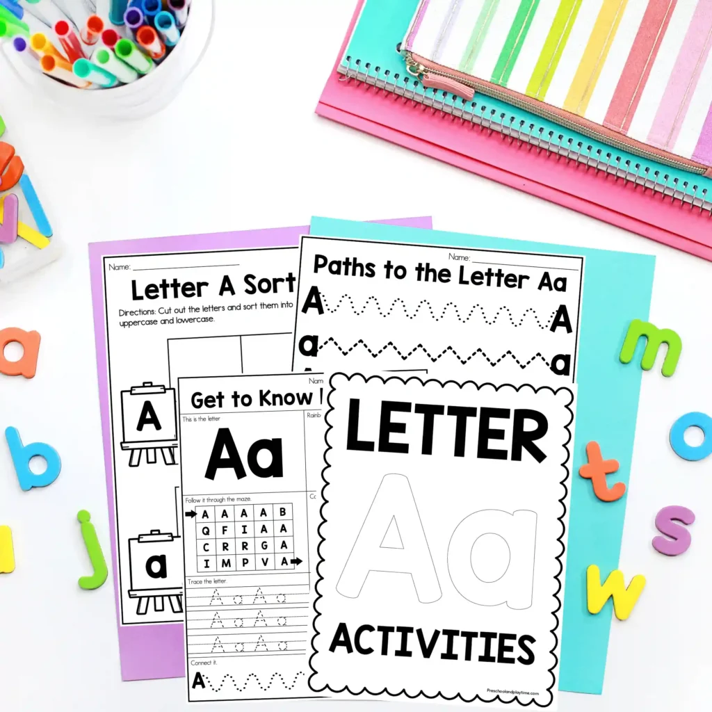 worksheets that focus on the letter a