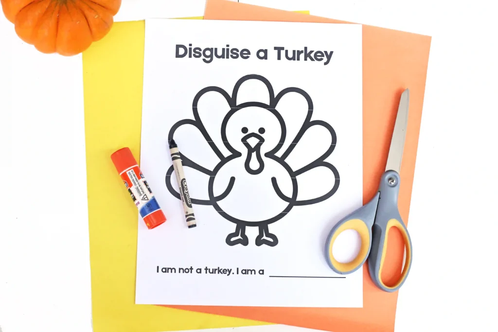 supplies for the Disguise A Turkey Astronaut Craft