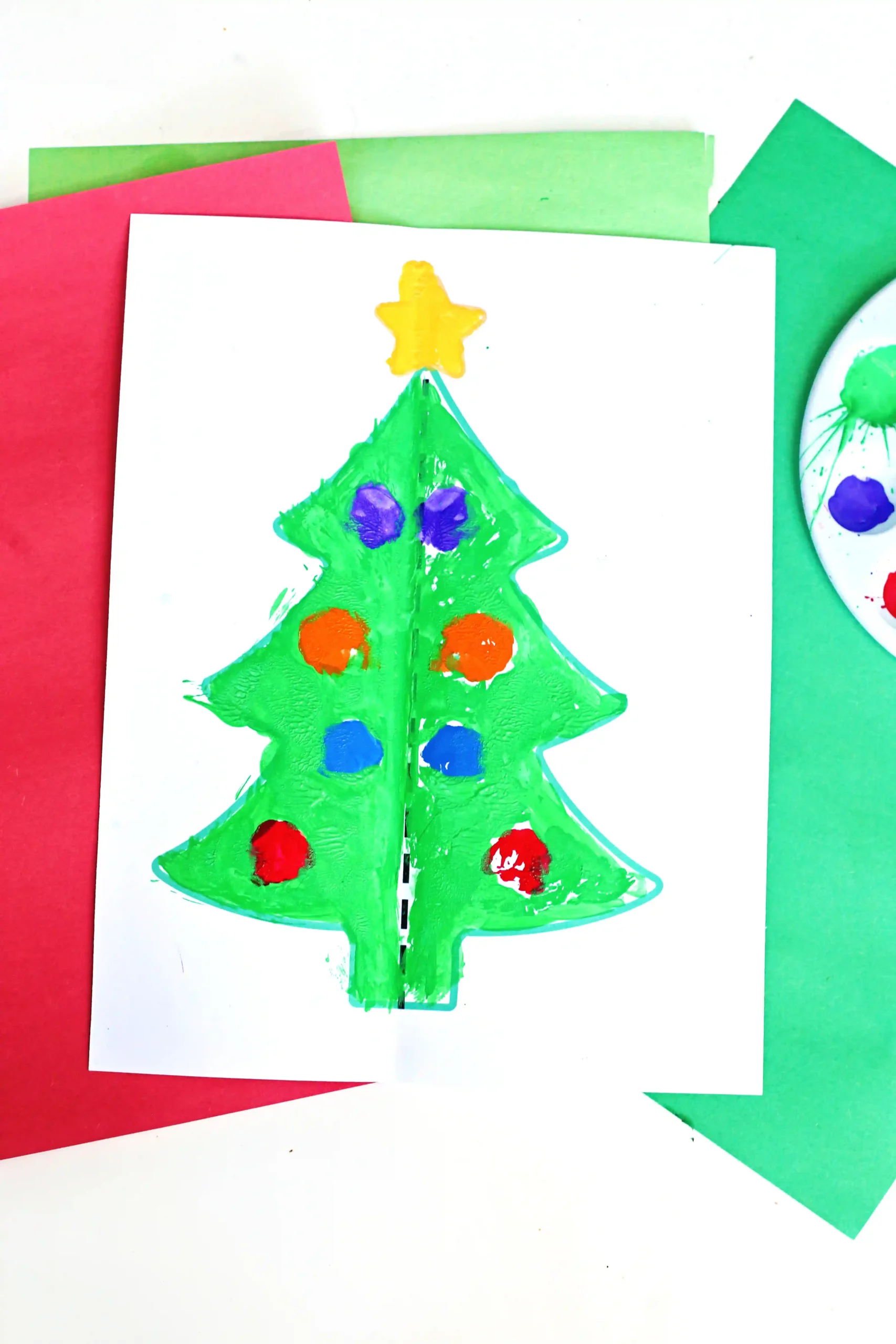 Christmas Tree Symmetry Painting {Free Printable ...