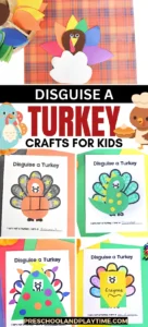 a collage of Disguise A Turkey Crafts